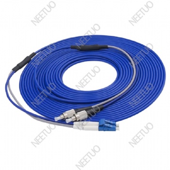 Spiral steel tube armored patch cord 2F LC-ST