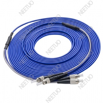 Spiral steel tube armored patch cord 2F FC-ST