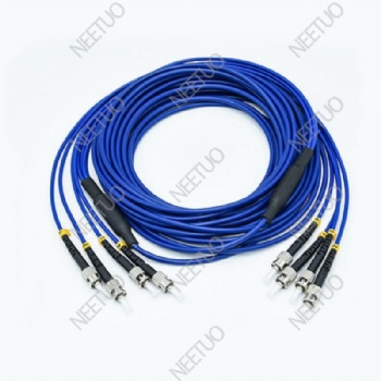 Spiral steel tube armored patch cord 4F ST-ST