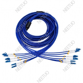 Spiral steel tube armored patch cord 6F LC-LC