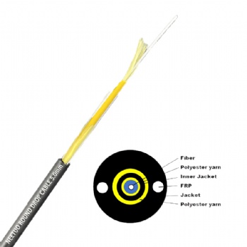 Round Micro Drop Cable Tight Buffer Tube Bend Insentive Optical Fiber G657A1 1F