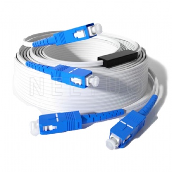 2C SC UPC-SC UPC FTTH Drop Cable Patch Cord White
