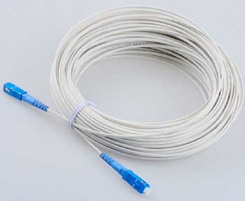 White 1C Simplex SC UPC-SC UPC FTTH Drop Cable Patch Cord