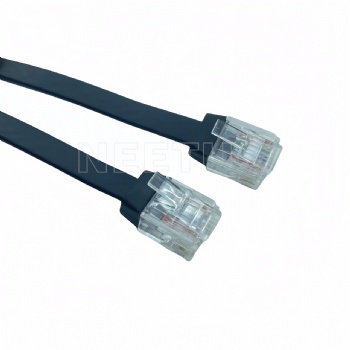 CAT6a UTP Flat Patch Cable 32AWG Snagless Molded Boot Copper