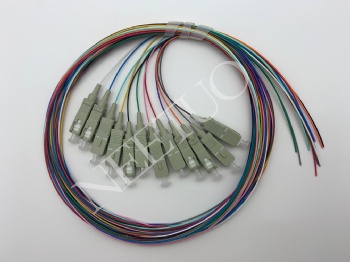 Pigtails 0.9mm 12C Colored SC/UPC OM3