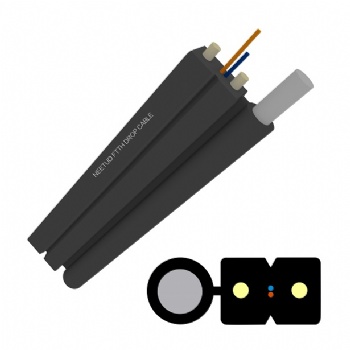 2C Outdoor FTTH Drop Cable steel wire supporting wire