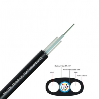 Toneable Flat Drop Cable with 1-12F Bend Insentive Optical Fiber G657A1