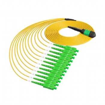 OS2 MPO-SC APC breakout Patch Cord Assembly
