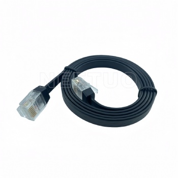CAT6a UTP Flat Patch Cable 32AWG Snagless Molded Boot Copper